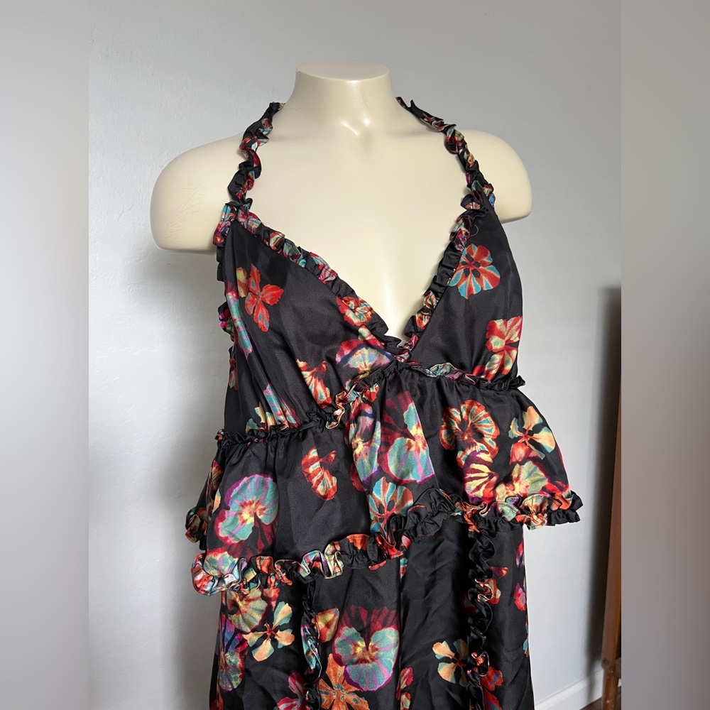 Ulla Johnson Black Floral Dress